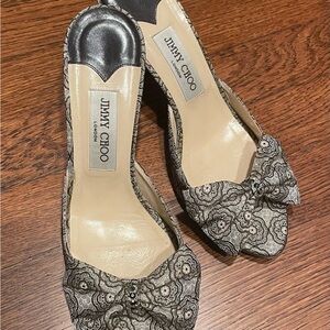 Jimmy Choo Black Slingback Heels